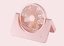 4000mAh Rosa USB Recarregável Plástico Mini Ventilador DC 5V Motor Mesh Removível